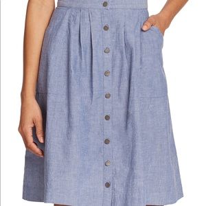 Joie chambray A-line skirt, Medium